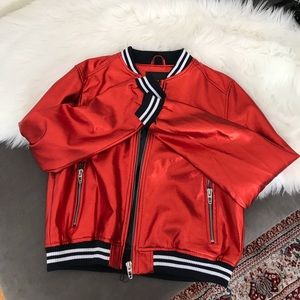 🔥Blank NYC Rare Metallic Red Bomber Jacket 🔥